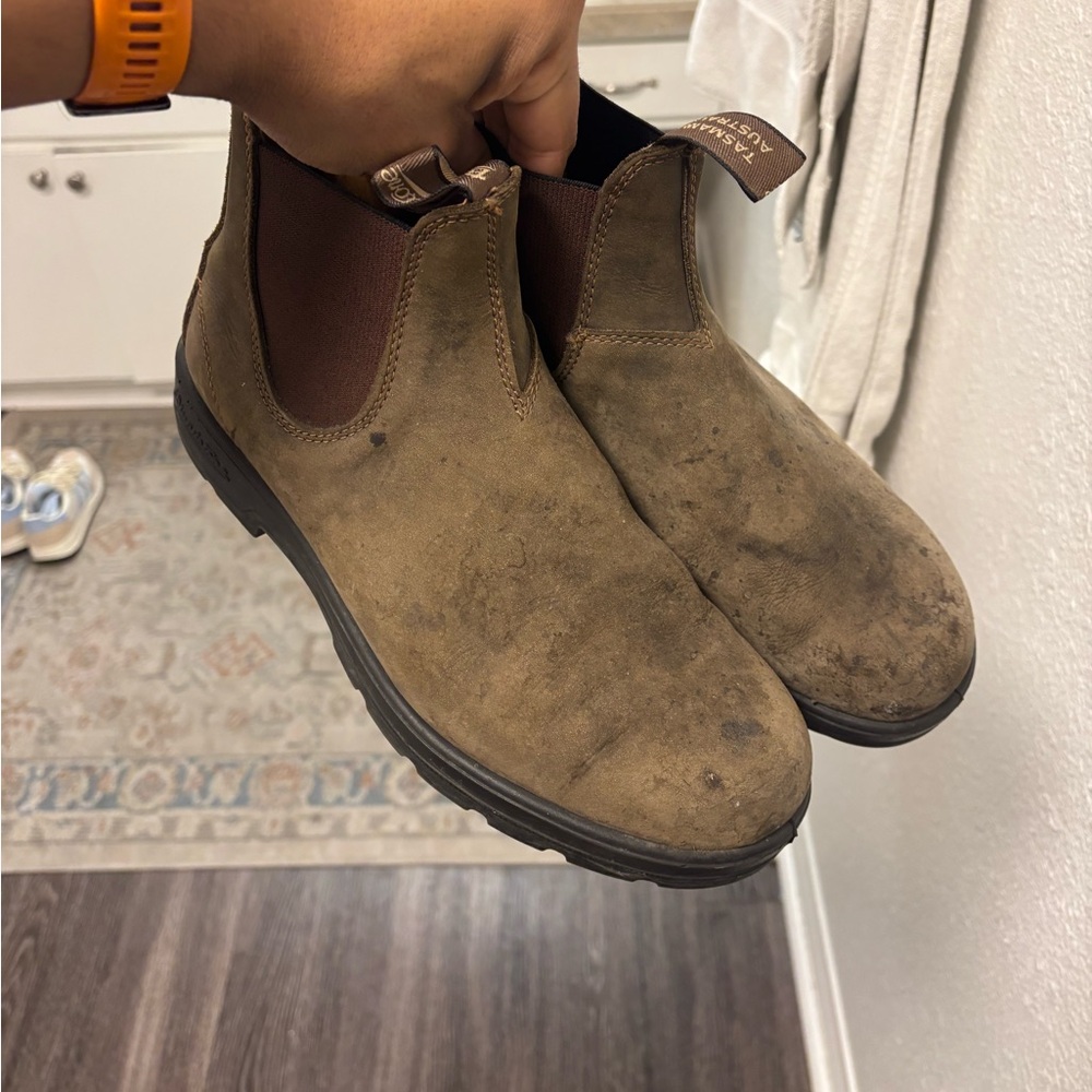 Bluestone’s men’s 
Slightly used as you can see. Noticeable wear